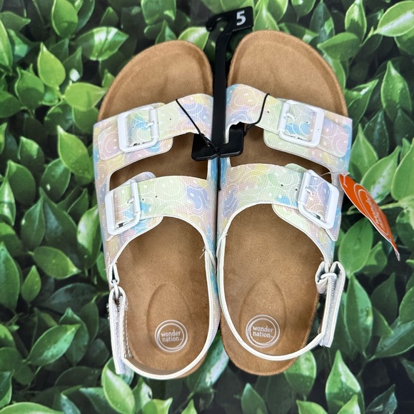 NWT 5Y Smiley Face Velcro Sandal with strap - Picture 2 of 8